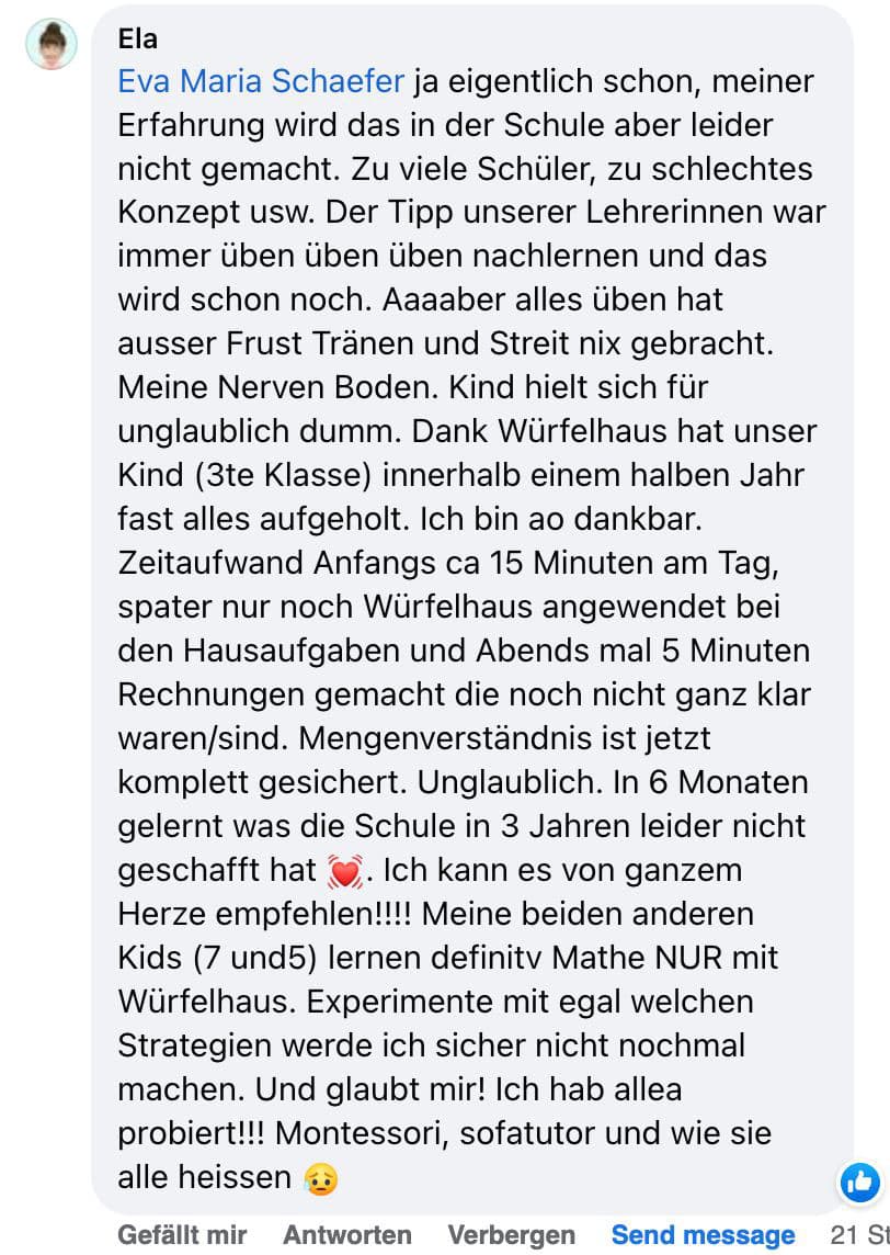 Elternstimme: Erfahrungsbericht zur Würfelhaus-Methode
